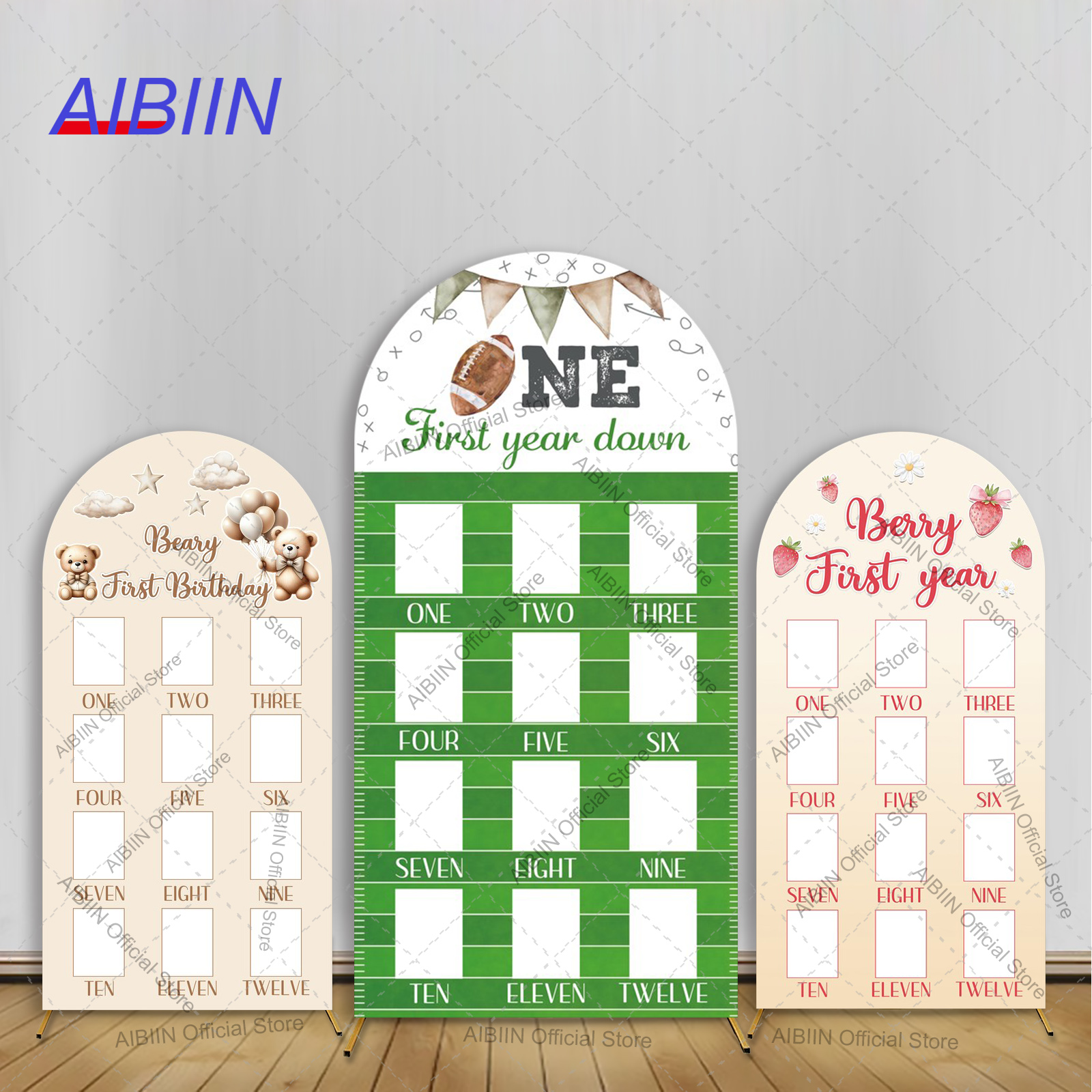 Baby Food List - Beary/Cherry/Rugby Baby First Year Commemorative Photo