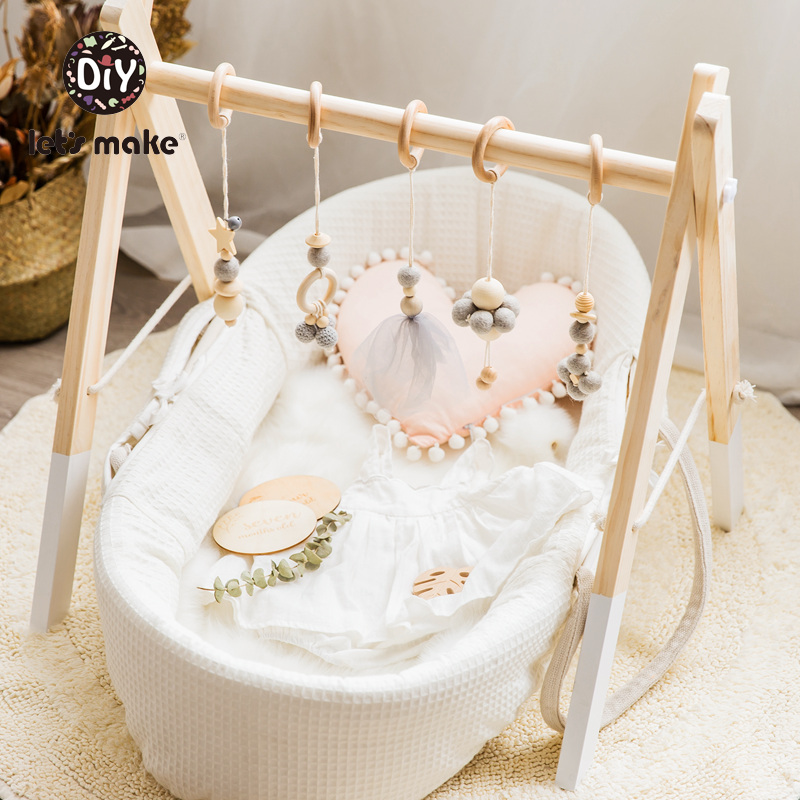 Baby Food Quantity - 1set Wooden Baby Play Gym Animals