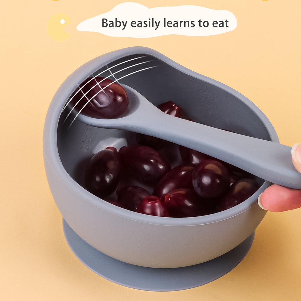 Baby Food Quantity - 2PC Silicone Sucker Bowl Feeding Tableware