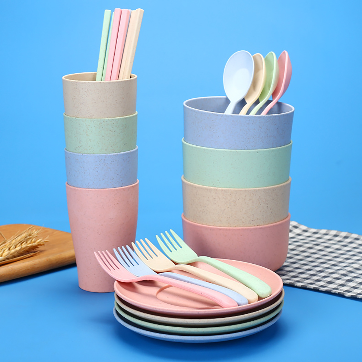Weaning Spoon Set - Fork Spoon Chopsticks Bowls Cup Dish
