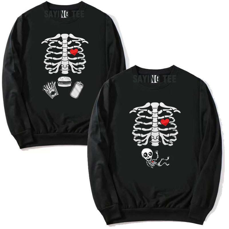 Maternity Halloween Skeleton T - Food Baby X Ray ulasan dan harga