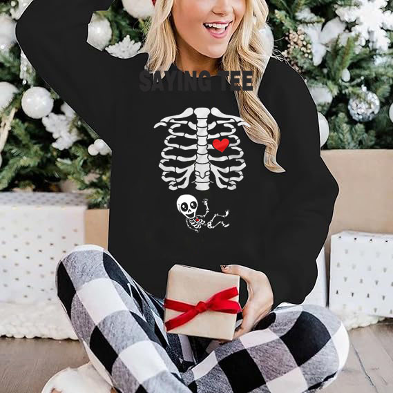 Maternity Halloween Skeleton T - Food Baby X Ray ulasan dan harga