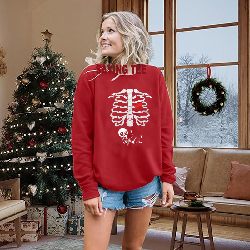 Maternity Halloween Skeleton T - Food Baby X Ray ulasan dan harga