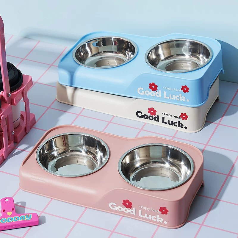 Stainless steel double-bowl el - Baby Food Cat ulasan dan harga