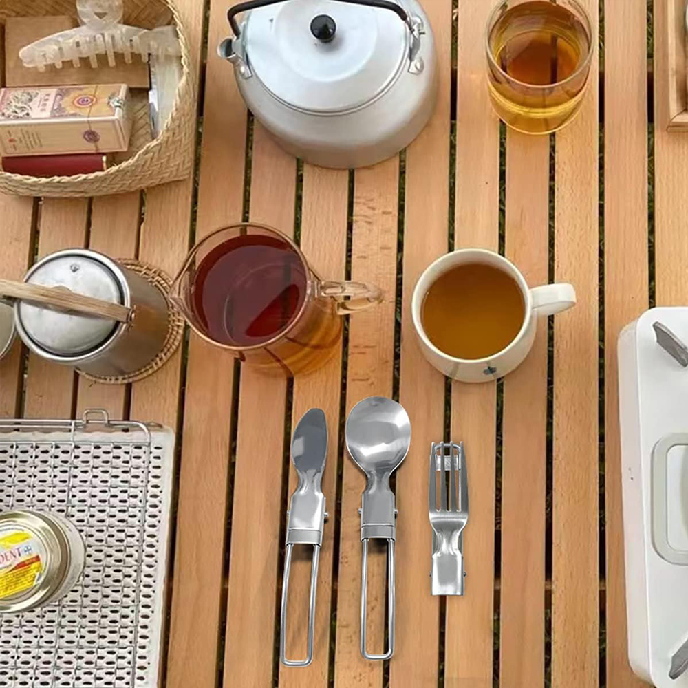 Camping Flatware Sets Stainles - Weaning Spoon Set ulasan dan harga