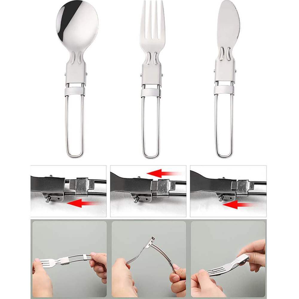 Camping Flatware Sets Stainles - Weaning Spoon Set ulasan dan harga