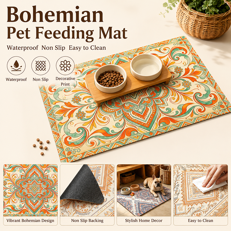 Bohemian Pet Feeding Mat Water - Baby Food Cat ulasan dan harga