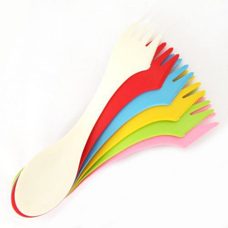 6PCS 3-in-1 Camp Utensils Set  - Weaning Spoon Set ulasan dan harga