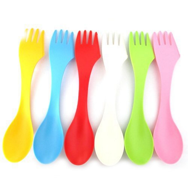 6PCS 3-in-1 Camp Utensils Set  - Weaning Spoon Set ulasan dan harga