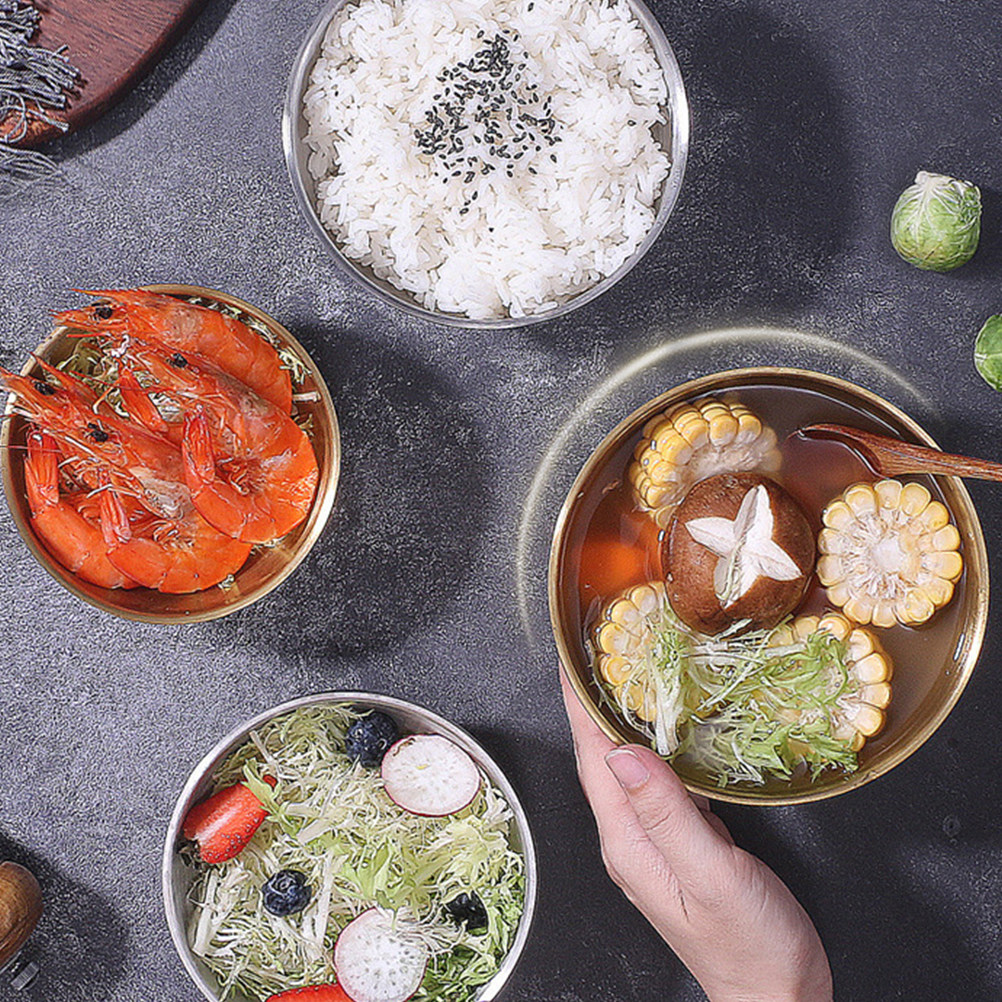 1Pcs Stainless Steel Food Bowl - Baby Food Restaurant ulasan dan harga