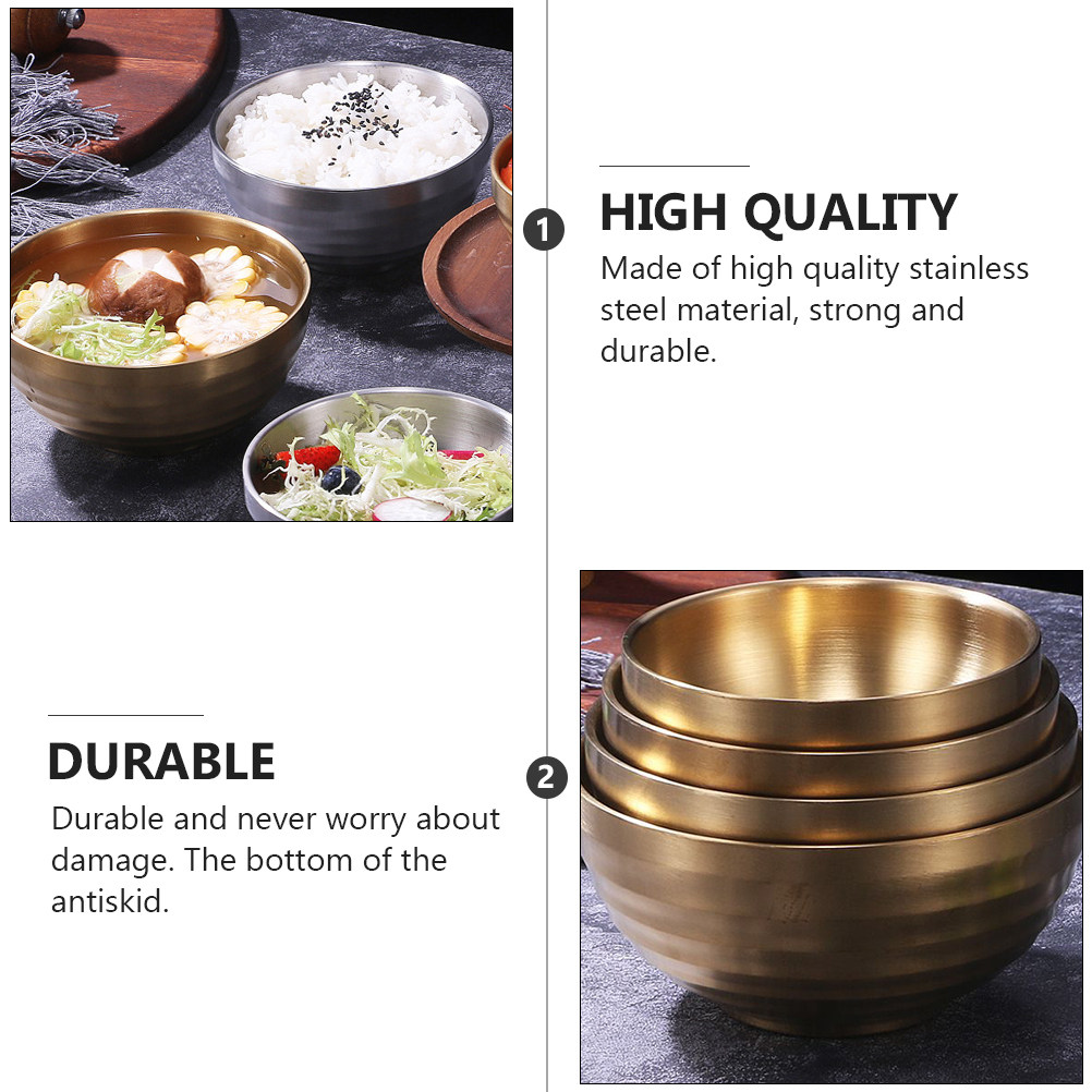 1Pcs Stainless Steel Food Bowl - Baby Food Restaurant ulasan dan harga