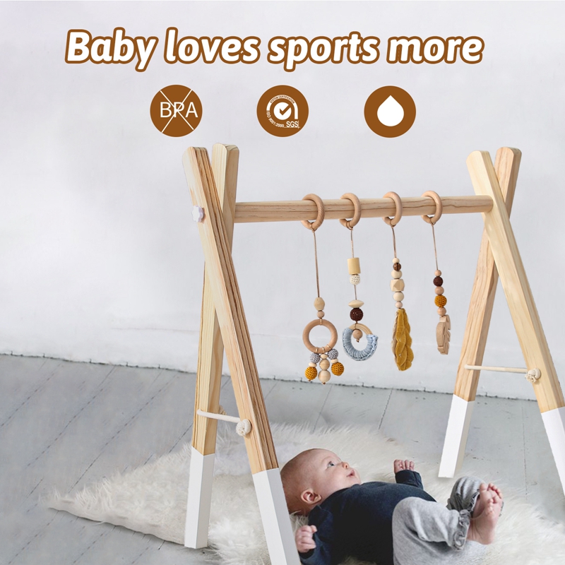1set Wooden Baby Play Gym Anim - Baby Food Quantity ulasan dan harga