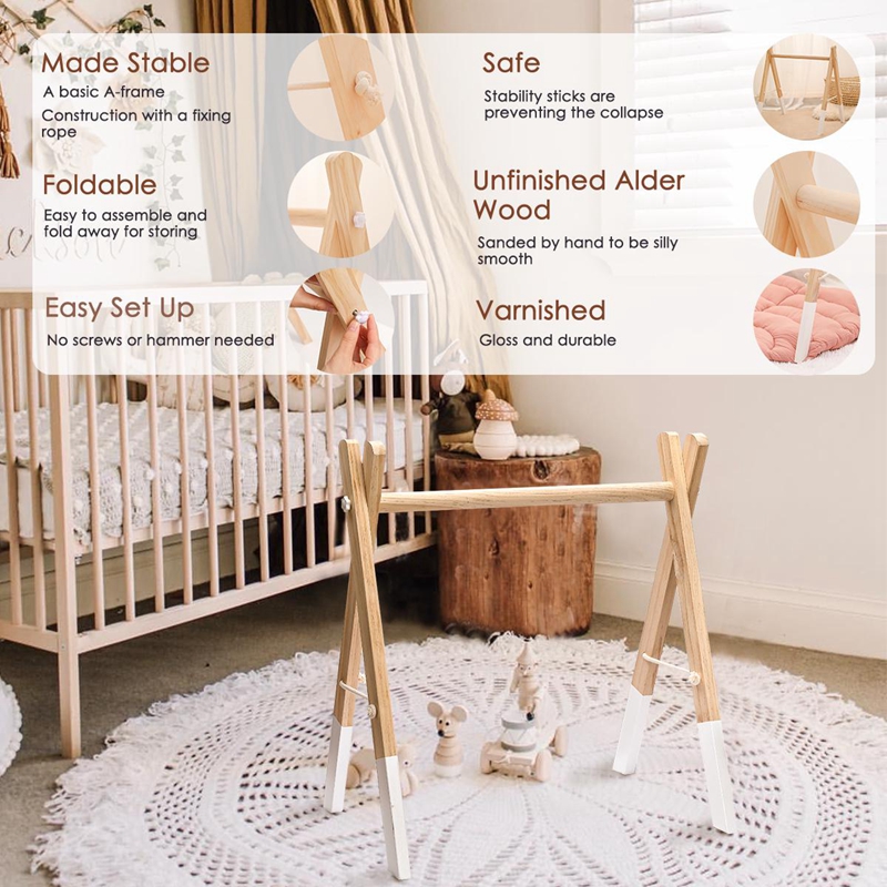 1set Wooden Baby Play Gym Anim - Baby Food Quantity ulasan dan harga