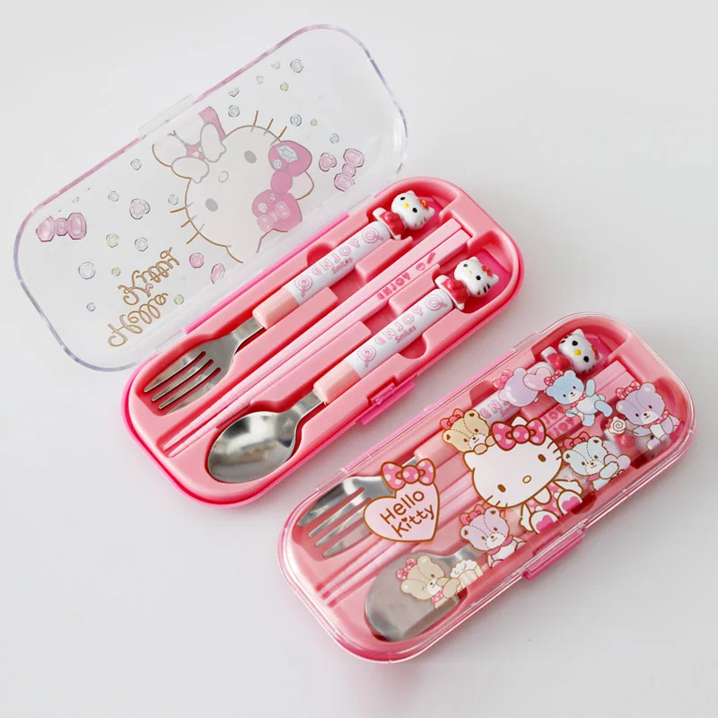 Kawaii Hello Kitty Children Ch - Weaning Spoon Set ulasan dan harga