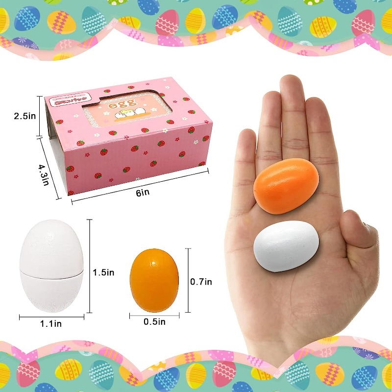 6Pcs Wooden Eggs Toy Kids Kitc - Baby Food Quantity ulasan dan harga