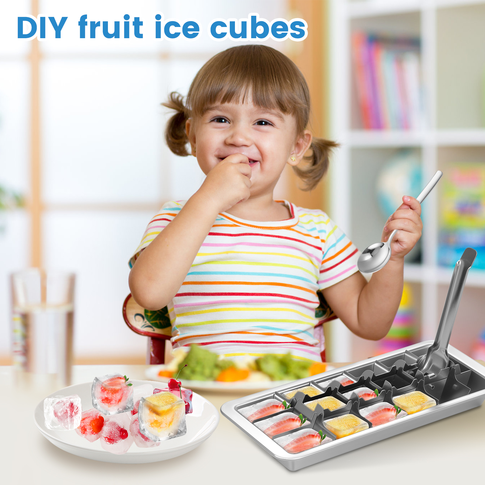 Vintage Stainless Steel Ice Cu - Baby Food Freezer Tray ulasan dan harga