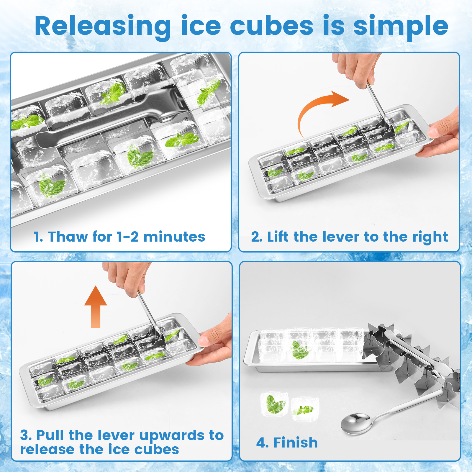 Vintage Stainless Steel Ice Cu - Baby Food Freezer Tray ulasan dan harga