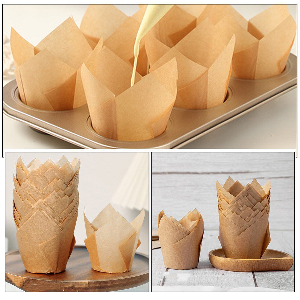 50Pcs Tulip Cupcake Liners Ele - Baby Food Restaurant ulasan dan harga