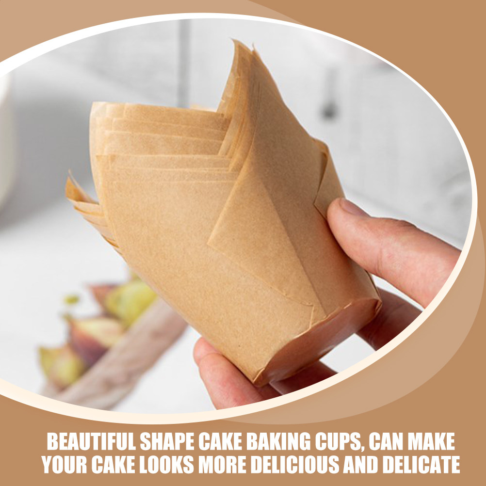 50Pcs Tulip Cupcake Liners Ele - Baby Food Restaurant ulasan dan harga