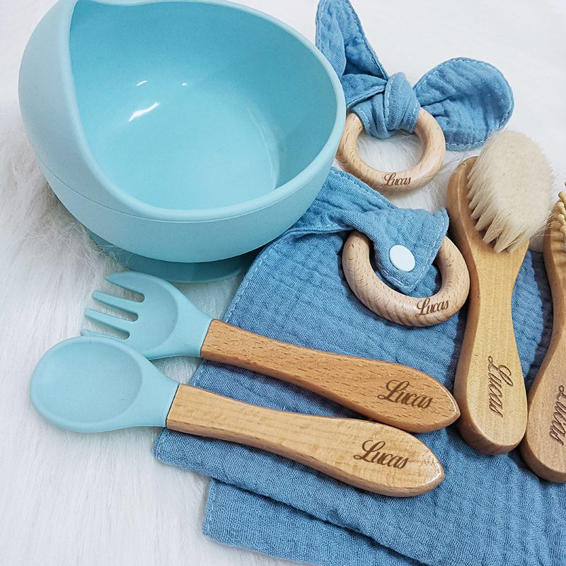 7PCS/Set Personalized Name Bab - Weaning Spoon Set ulasan dan harga