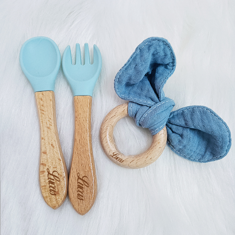 7PCS/Set Personalized Name Bab - Weaning Spoon Set ulasan dan harga