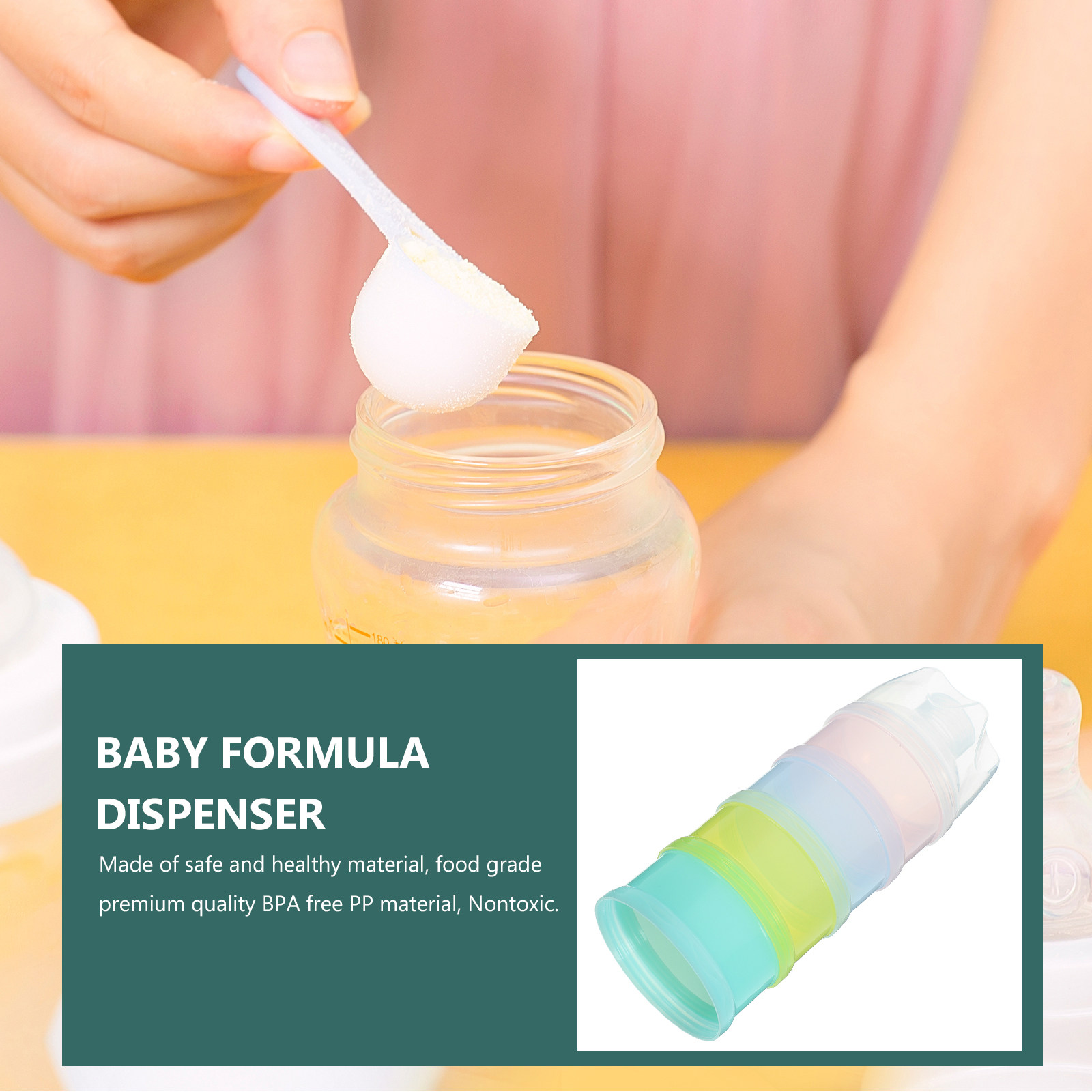 4-Layer Stackable Baby Formula - Baby Food For Travelling ulasan dan harga