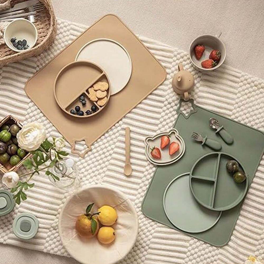 1PCS Simple Silicone Placemat  - Baby Food Restaurant ulasan dan harga