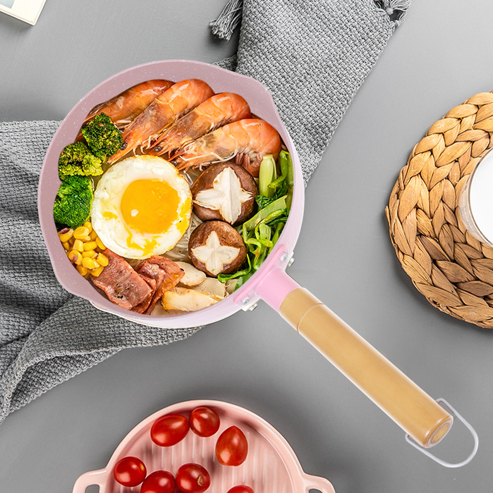 Wooden Handle Aluminium Milk P - Baby Food Restaurant ulasan dan harga