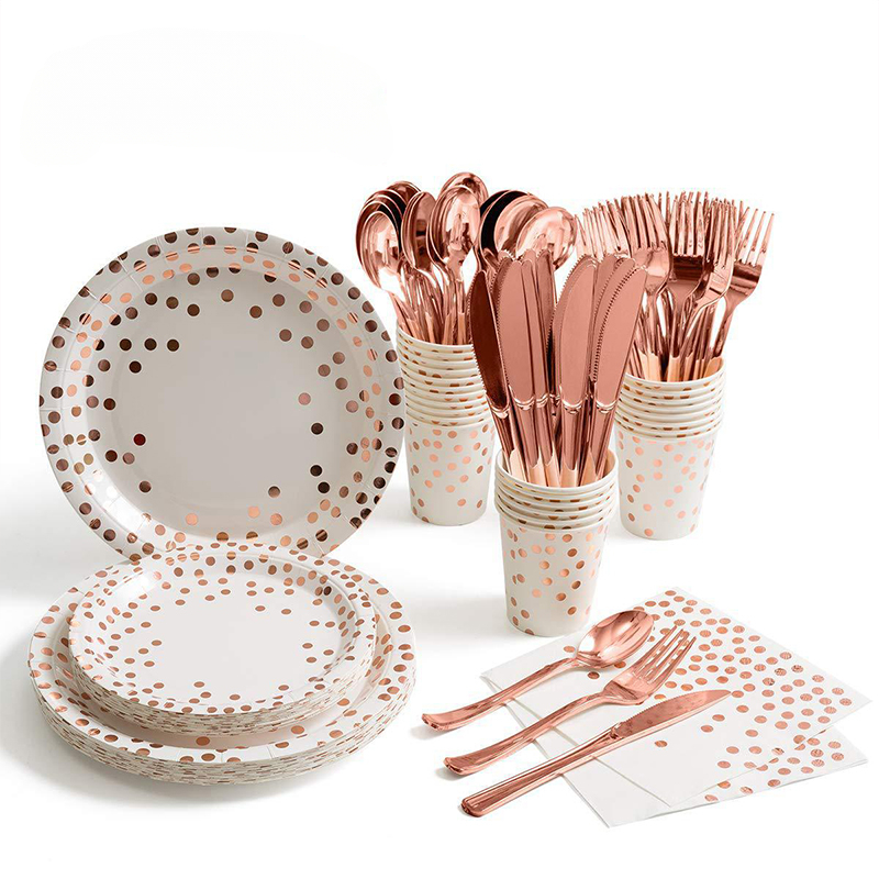 Rose Gold Party Tableware Kit  - Weaning Spoon Set ulasan dan harga