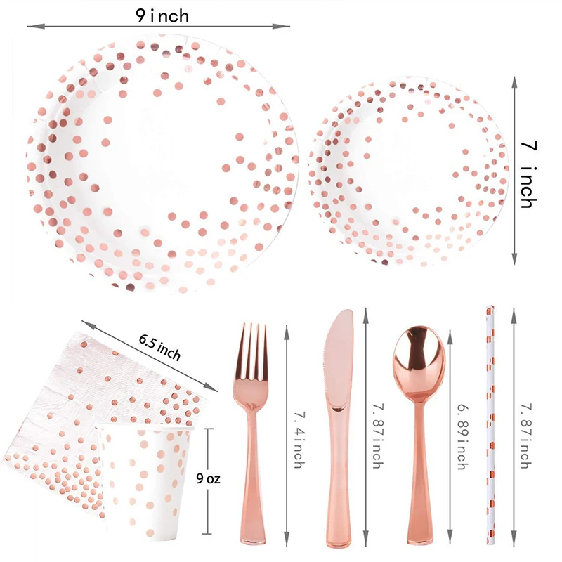 Rose Gold Party Tableware Kit  - Weaning Spoon Set ulasan dan harga