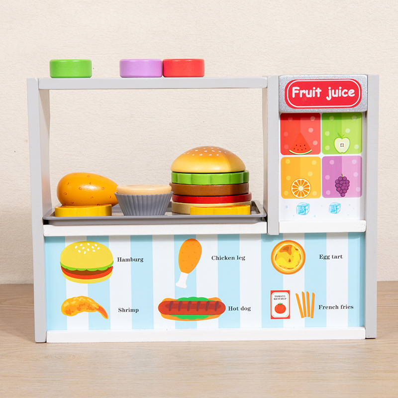 Children Toy Puzzle Wooden Kit - Baby Food Restaurant ulasan dan harga