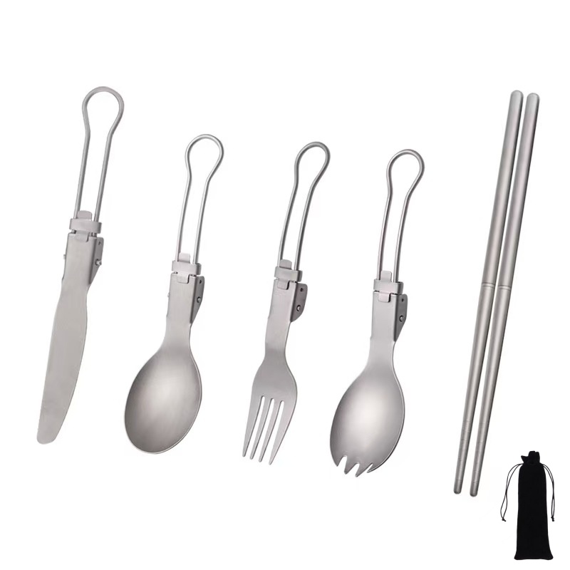 Titanium Foldable Utensil Set  - Weaning Spoon Set ulasan dan harga