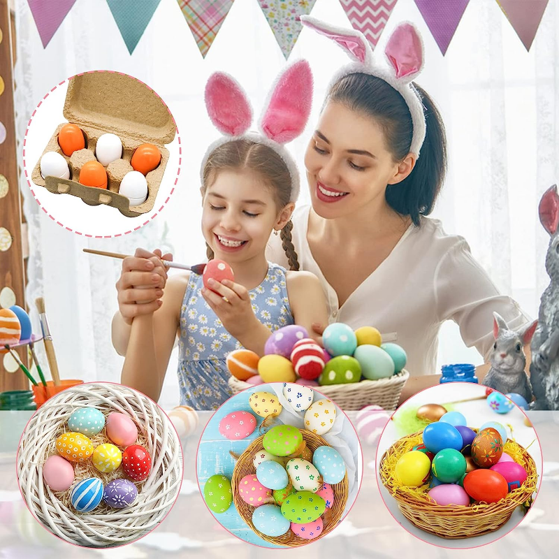 6Pcs Wooden Eggs Toy Egg Kitch - Baby Food Quantity ulasan dan harga