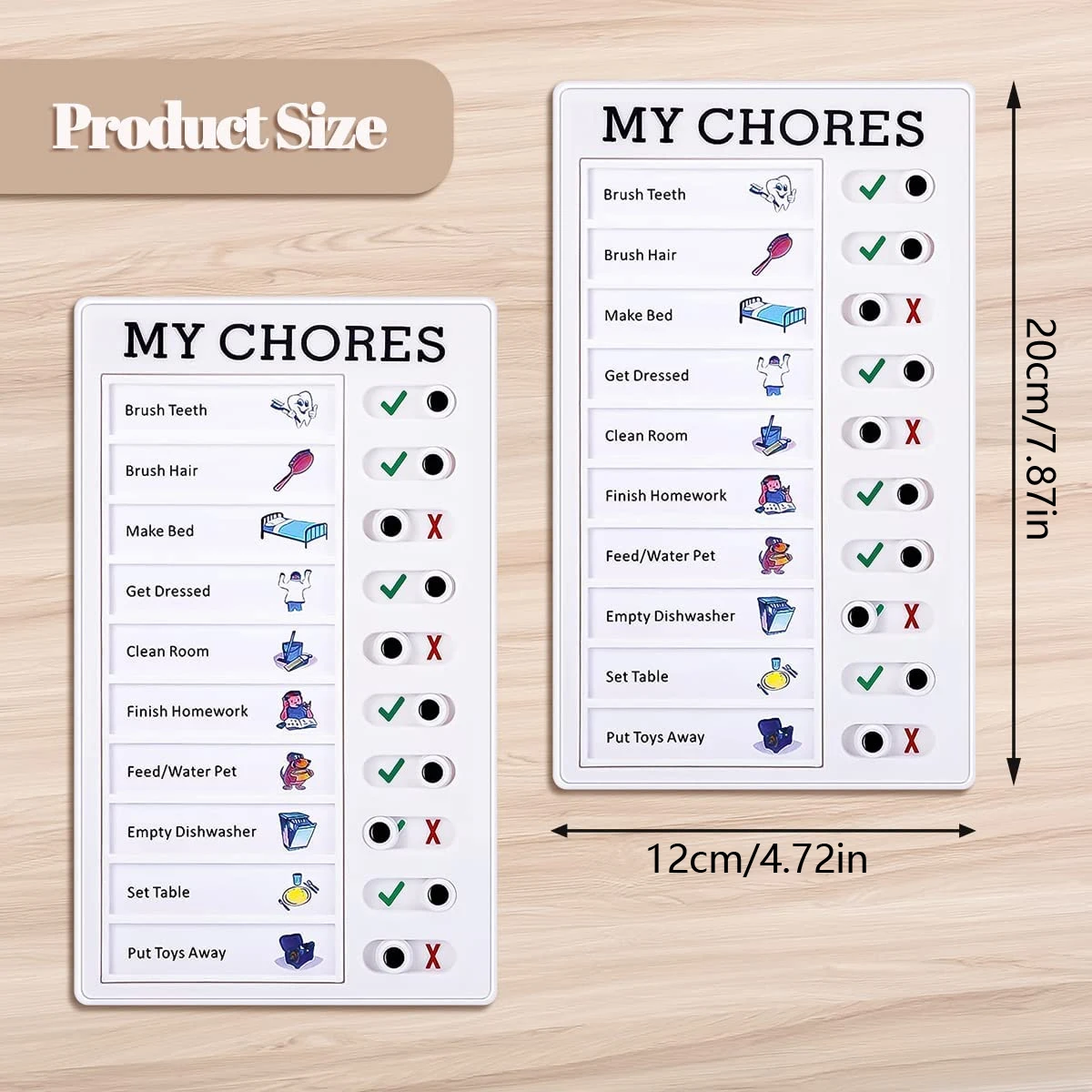 1Pcs Kids Chore Chart with 5Pc - Baby Food List ulasan dan harga
