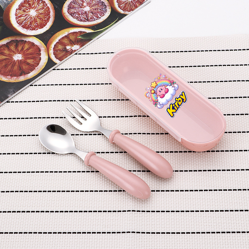 3pcs/set Kirbys Spoon Forks Bo - Weaning Spoon Set ulasan dan harga