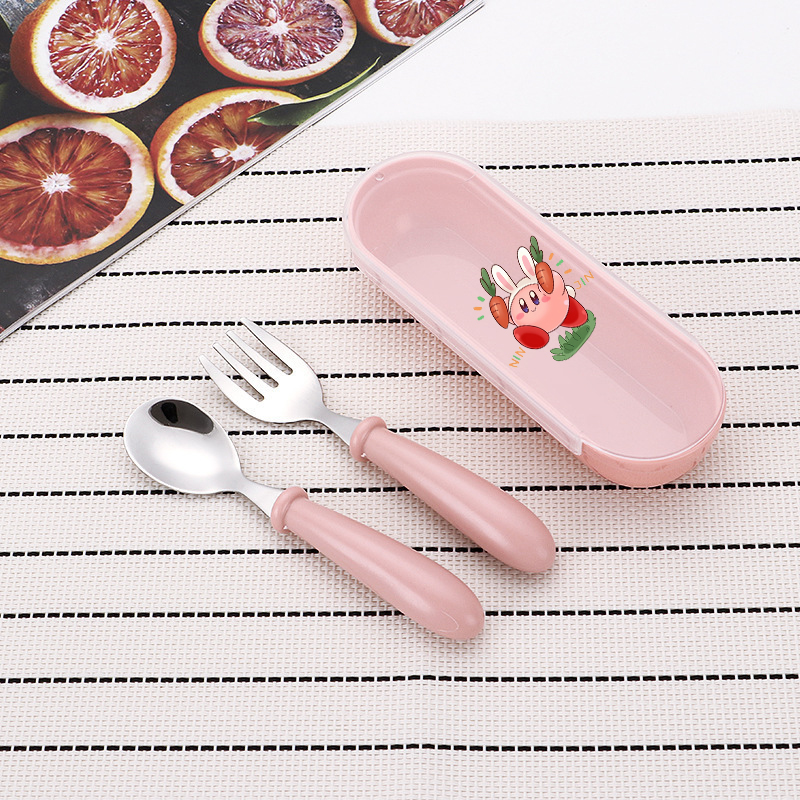 3pcs/set Kirbys Spoon Forks Bo - Weaning Spoon Set ulasan dan harga