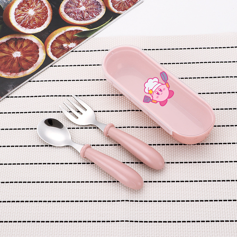 3pcs/set Kirbys Spoon Forks Bo - Weaning Spoon Set ulasan dan harga
