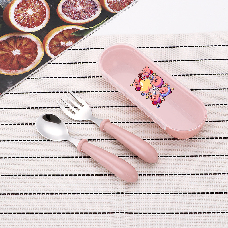 3pcs/set Kirbys Spoon Forks Bo - Weaning Spoon Set ulasan dan harga