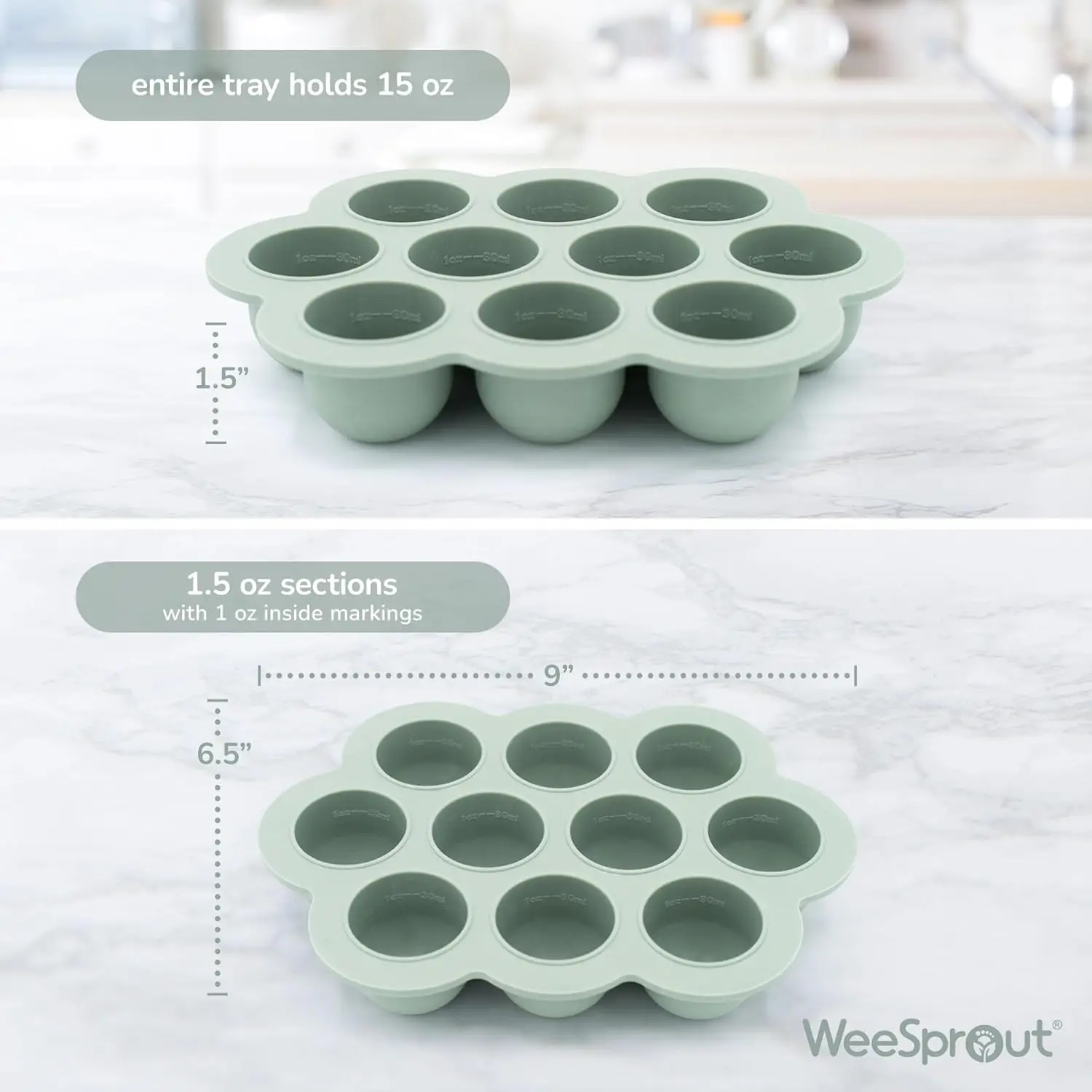 Bright Blue Silicone Freezer T - Baby Food Freezer Tray ulasan dan harga