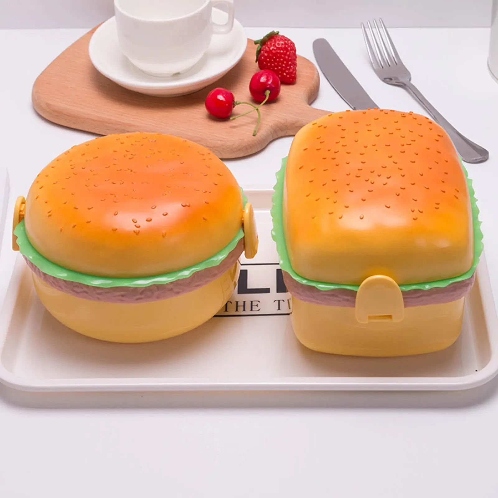 Hamburger Lunch Box Double Tie - Weaning Spoon Set ulasan dan harga
