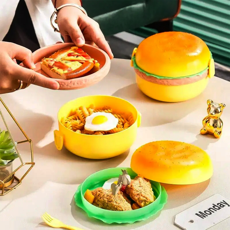 Hamburger Lunch Box Double Tie - Weaning Spoon Set ulasan dan harga