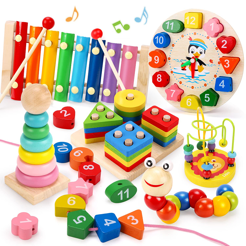 5-6pcs/set Montessori Wooden T - Baby Food Quantity ulasan dan harga