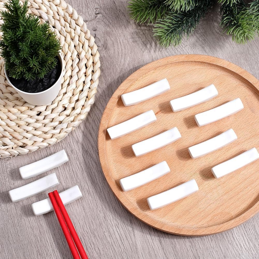 12Pcs Chopstick Rest White Jap - Weaning Spoon Set ulasan dan harga