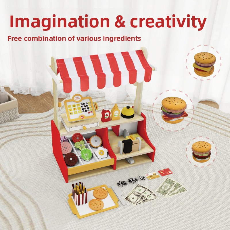 Children Toy Puzzle Wood Hambu - Baby Food Restaurant ulasan dan harga