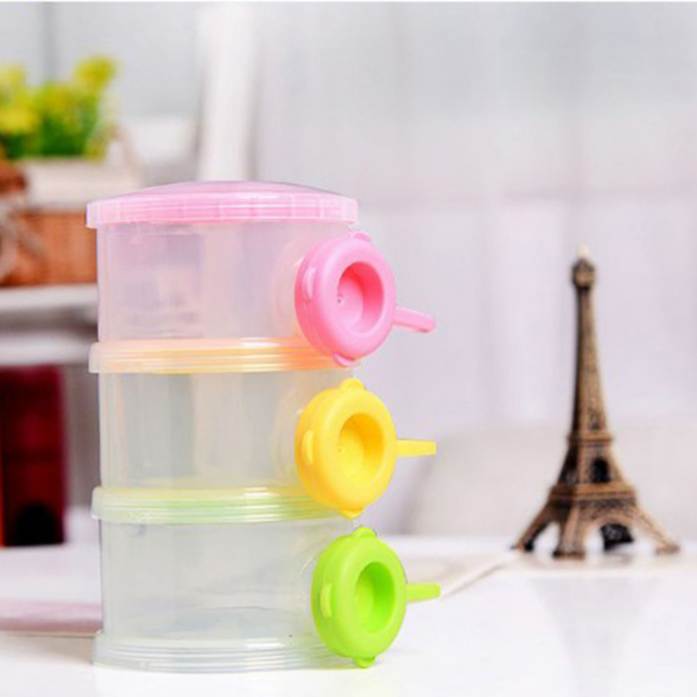 3-Layer Stackable Milk Powder  - Baby Food For Travelling ulasan dan harga