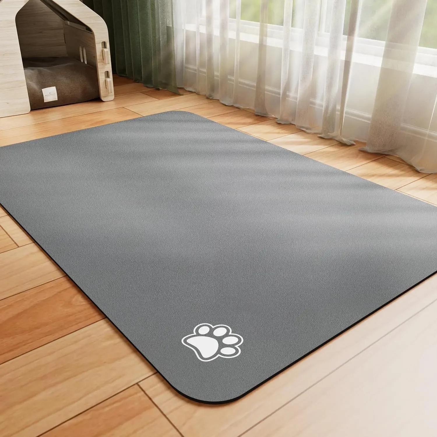 Pet Feeding Mat Absorbent Dog  - Baby Food Cat ulasan dan harga