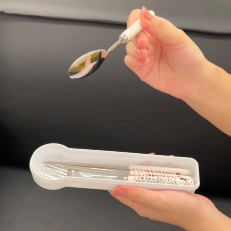 Sanrio Hello Kitty Three Piece - Weaning Spoon Set ulasan dan harga